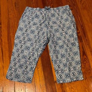 Blue & White Patterned Pants